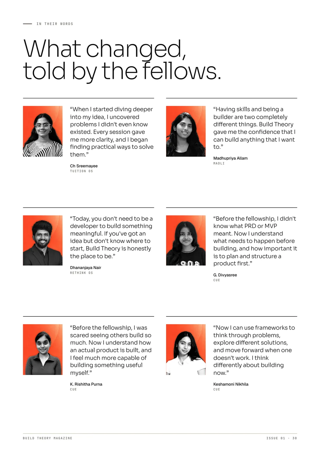 Page 30: In their words
